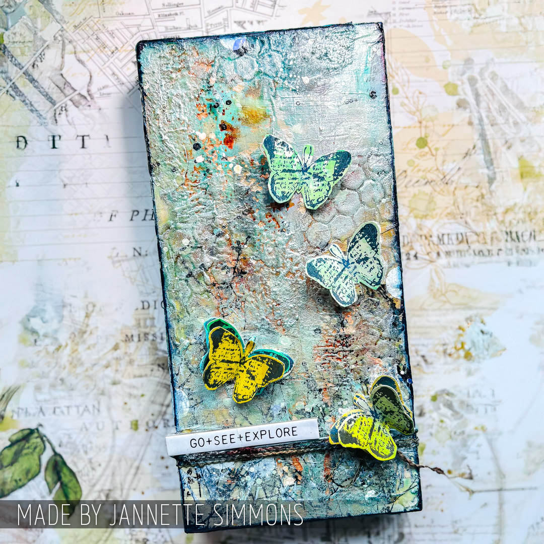 Tim Holtz Layering Stencil Honeycomb ths005 butterflies