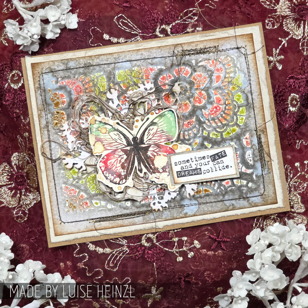 Tim Holtz Layering Stencil Lace ths034 butterfly
