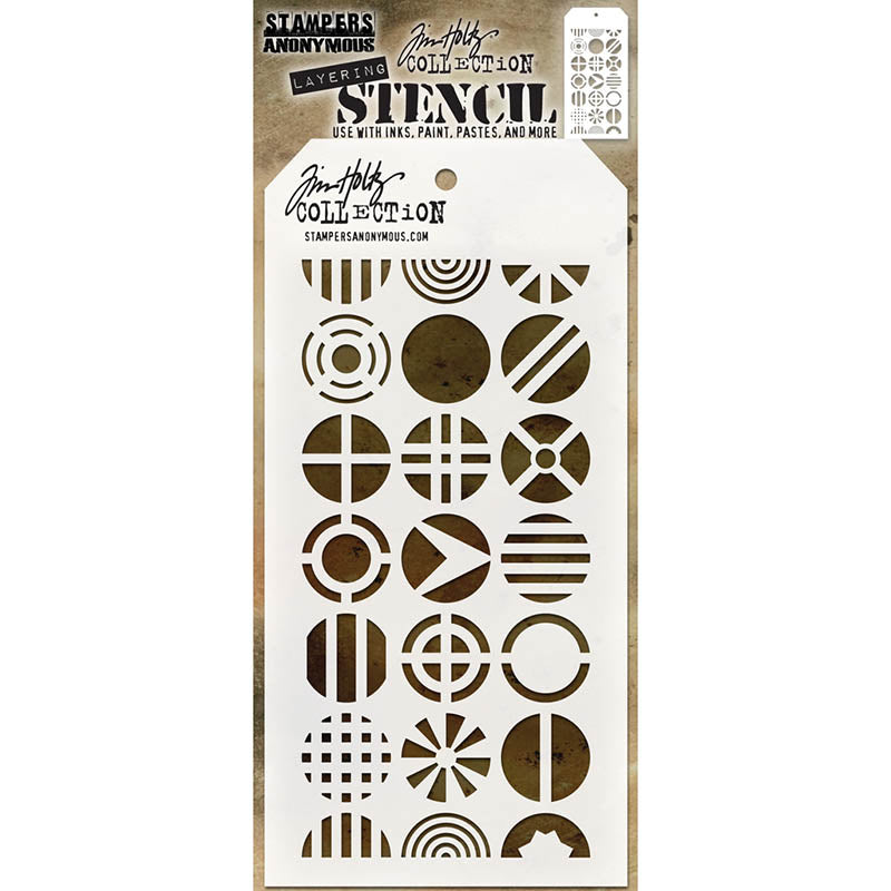 Tim Holtz Layering Stencil PATCHWORK CIRCLE THS124