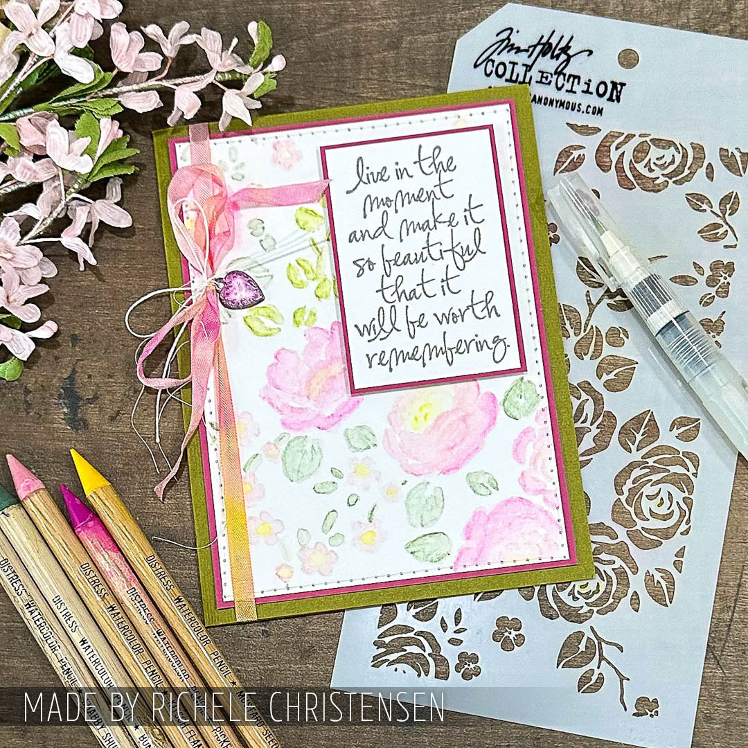 Tim Holtz Layering Stencil Roses ths075 flowers