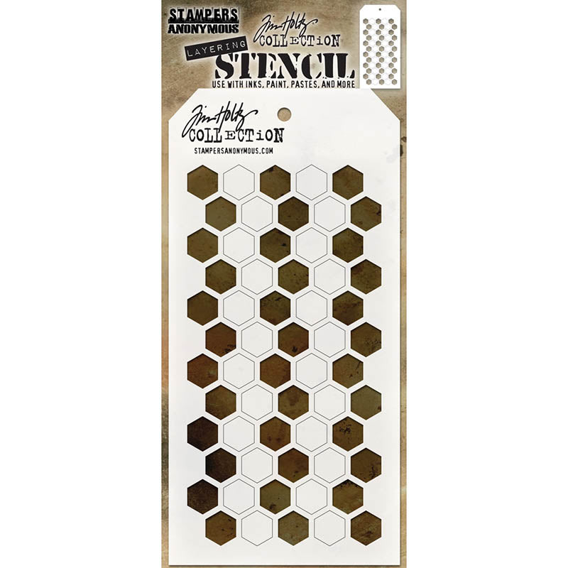 Tim Holtz Layering Stencil SHIFTER HEX THS121