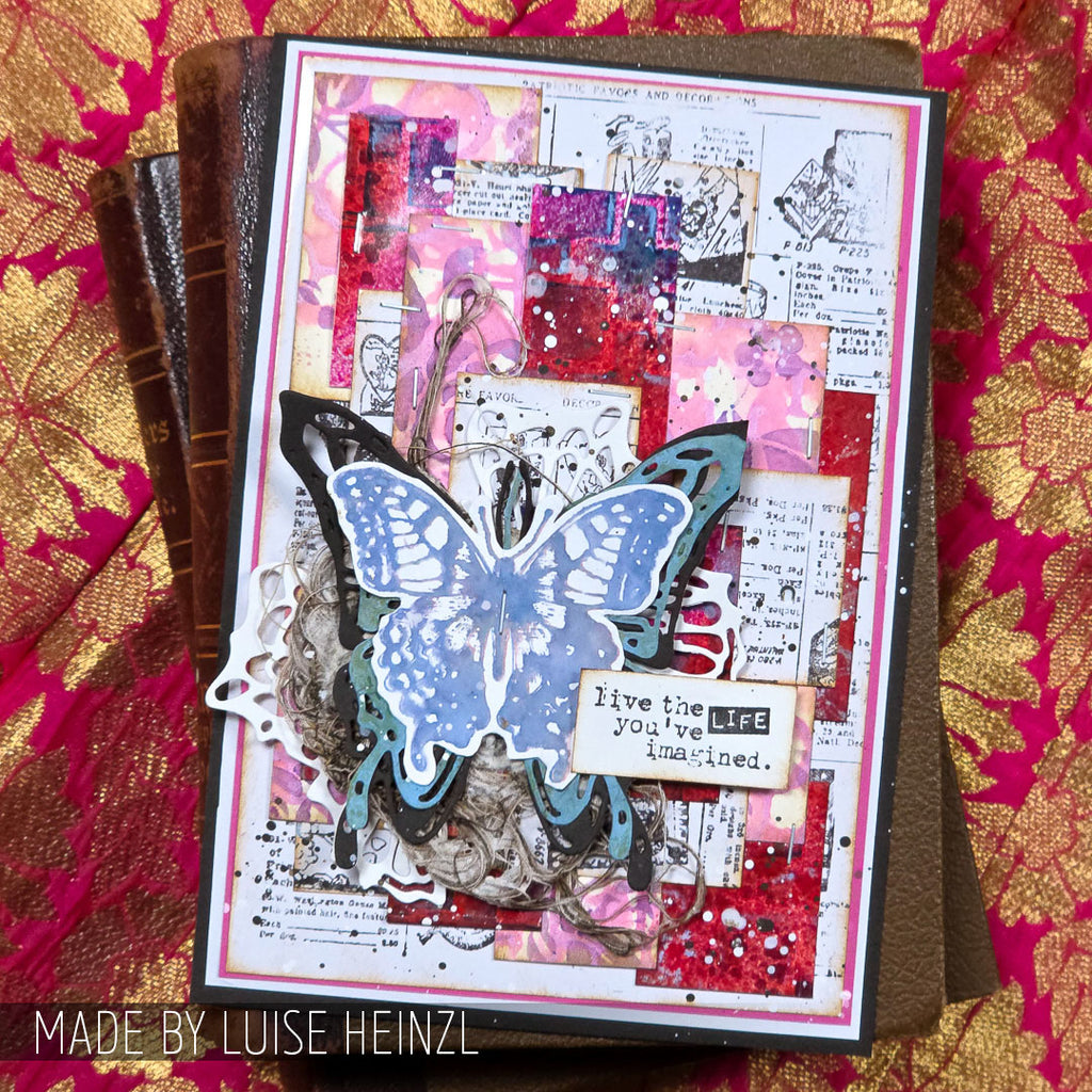 Tim Holtz Layering Stencil Scribbles ths036 butterflies