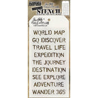 Tim Holtz Layering Stencil TRAVELER THS043
