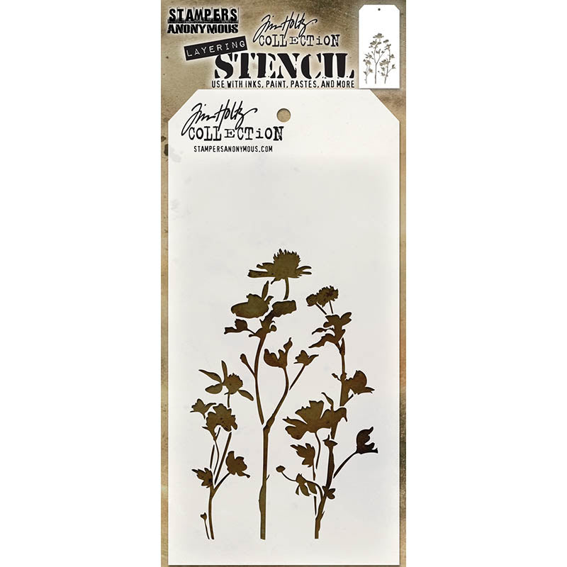Tim Holtz Layering Stencil WILDFLOWER THS035

