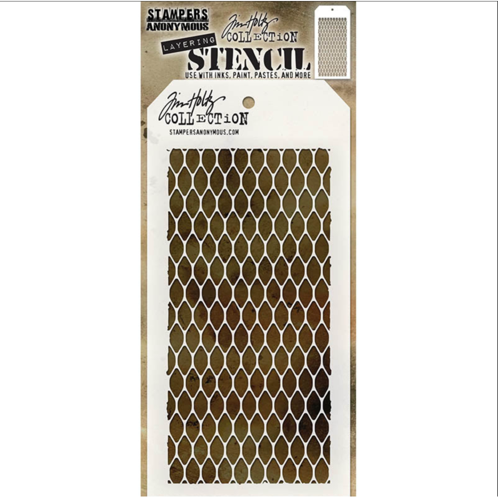 Tim Holtz MINI STENCIL SET 12 MST012 mesh