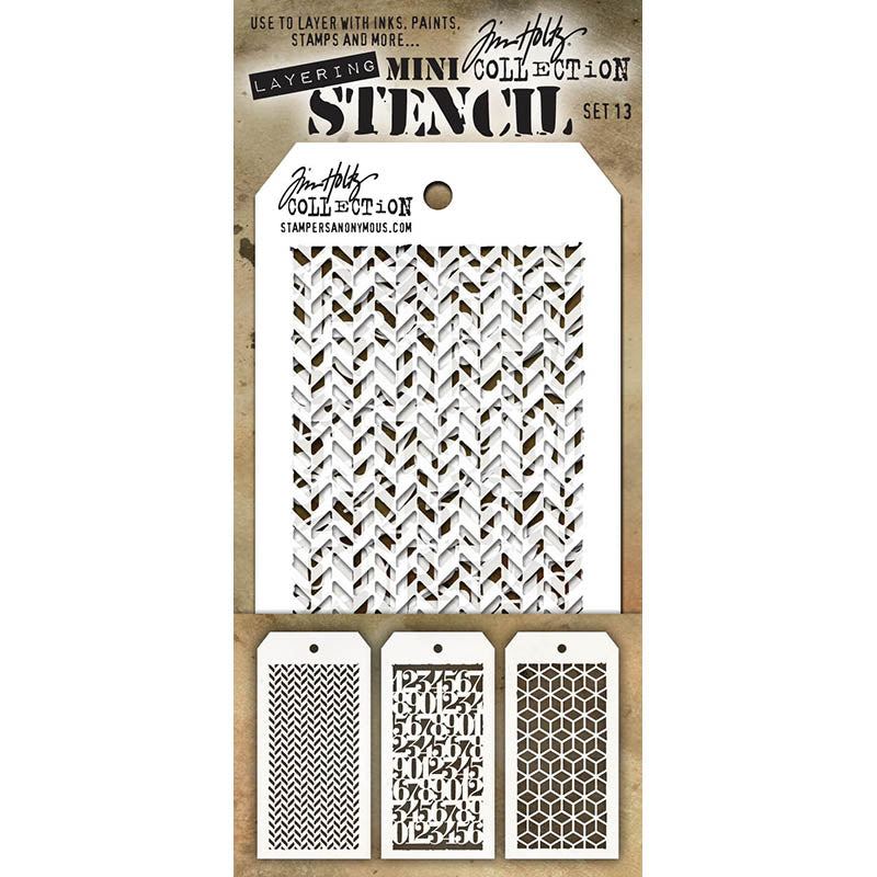 Tim Holtz MINI STENCIL SET 13 MST013
