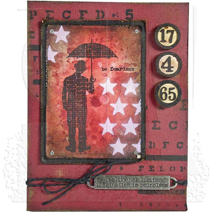 Tim Holtz MINI STENCIL SET 16 MST016 letters
