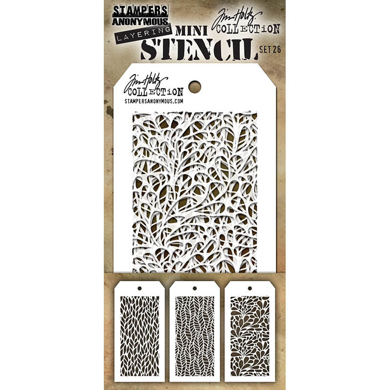 Tim Holtz MINI STENCIL SET 26 MST026
