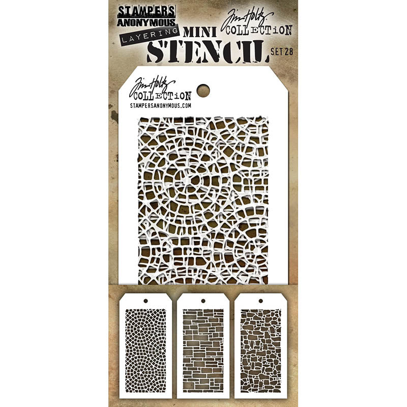 Tim Holtz MINI STENCIL SET 28 MST028
