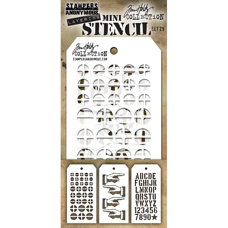 Tim Holtz MINI STENCIL SET 29 MST029
