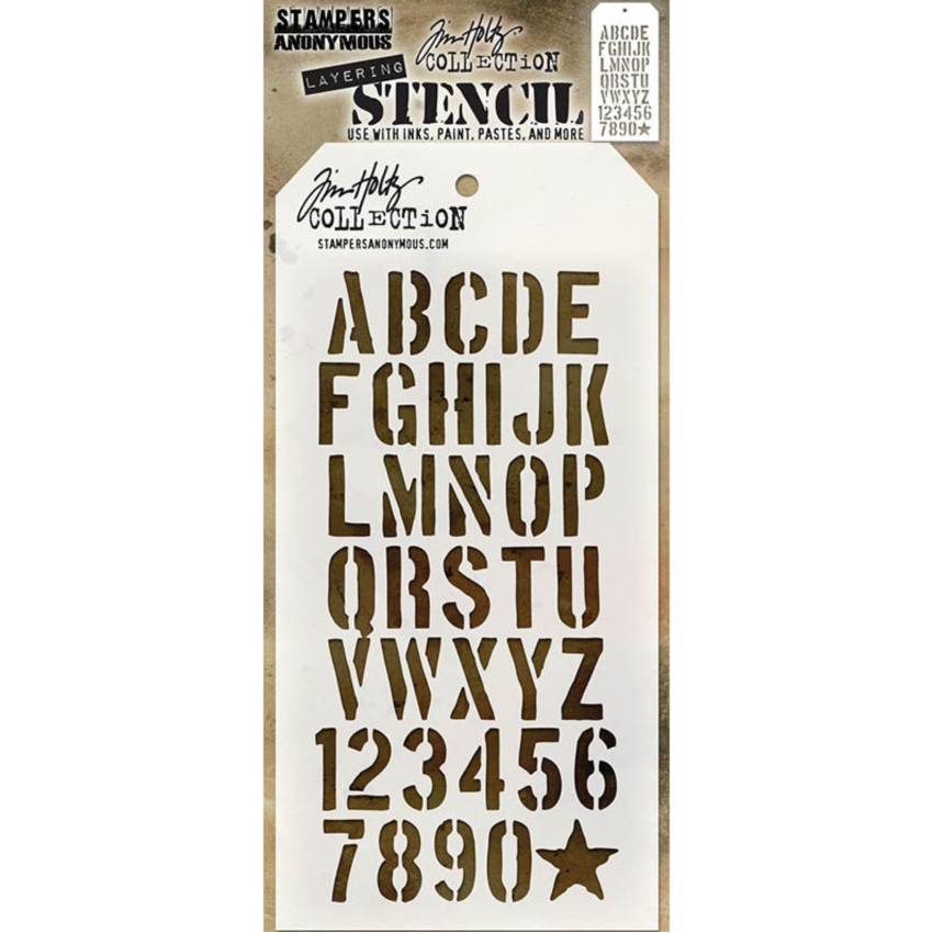 Tim Holtz MINI STENCIL SET 29 MST029 letters