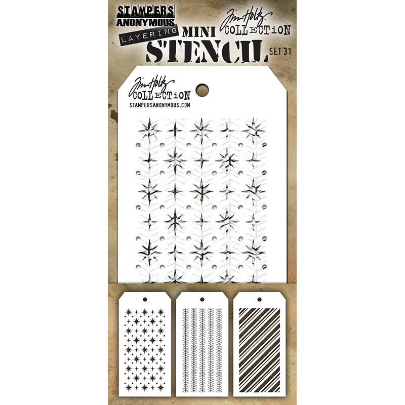Tim Holtz MINI STENCIL SET 31 MST031
