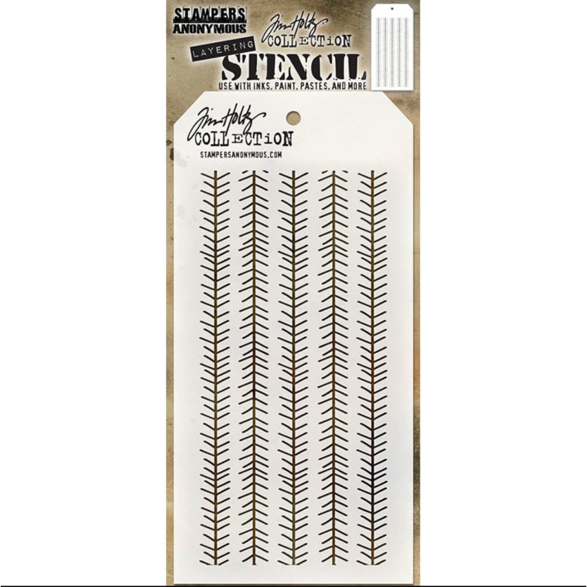 Tim Holtz MINI STENCIL SET 31 MST031 tinsel