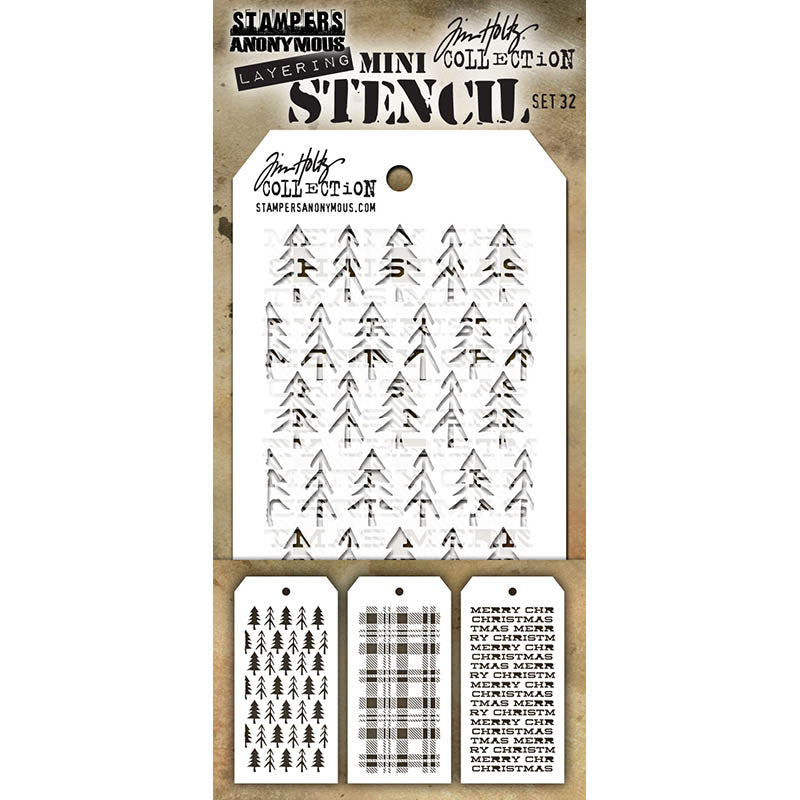 Tim Holtz MINI STENCIL SET 32 MST032
