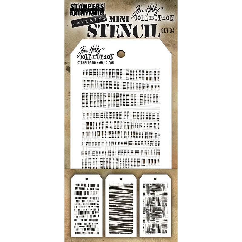 Tim Holtz MINI STENCIL SET 34 MST034
