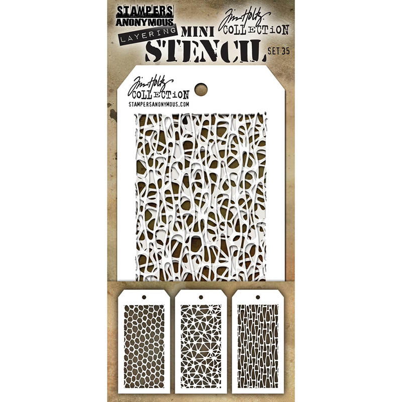 Tim Holtz MINI STENCIL SET 35 MST035
