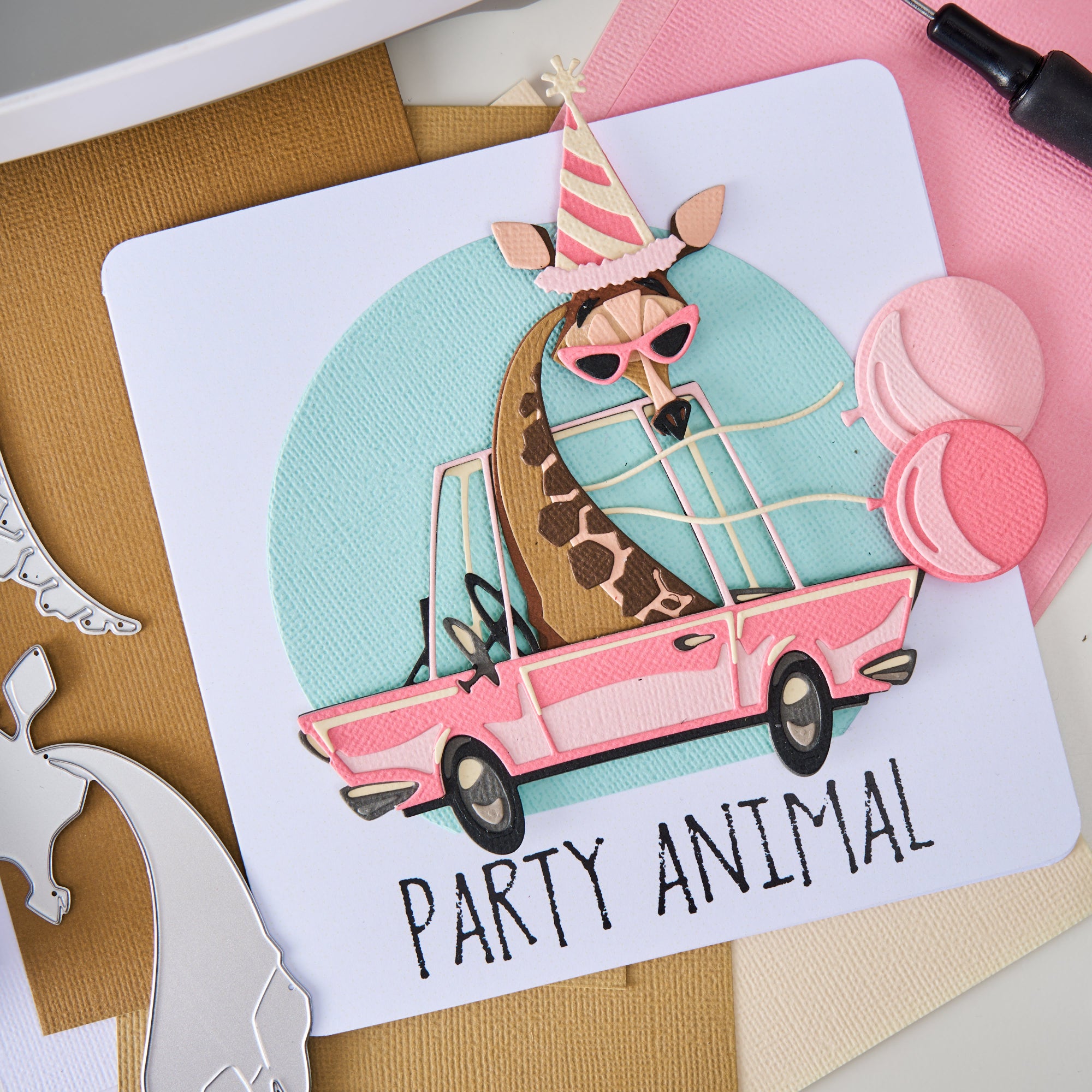 Tim Holtz Sizzix Colorize Characters and Accessories Mini and Large I Want It All Thinlits Die Bundle party animal
