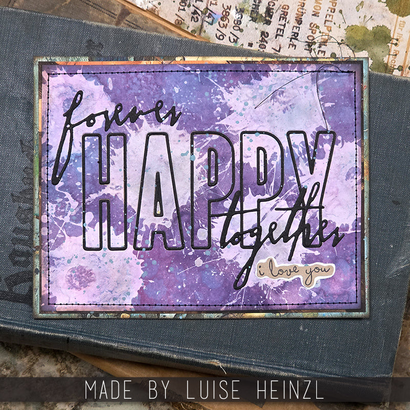 Tim Holtz Sizzix Handwritten Love Thinlits Dies 660218 together luise heinzl