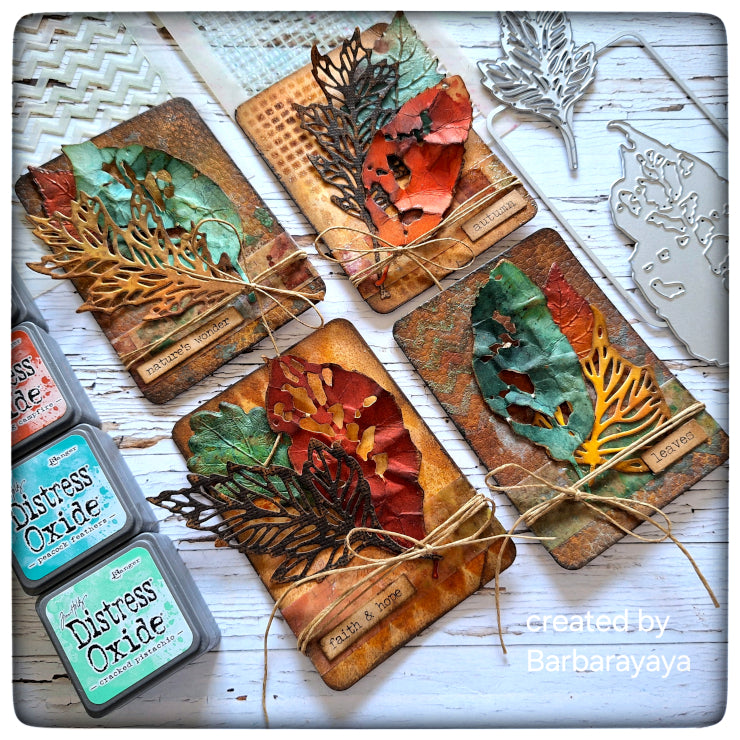 Tim Holtz Sizzix Leaf Fragments Thinlits Dies 665559 turquoise | color-code:ALT03