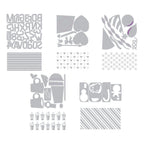 Tim Holtz Sizzix Sidekick Dies with Texture Fade Bundle line art