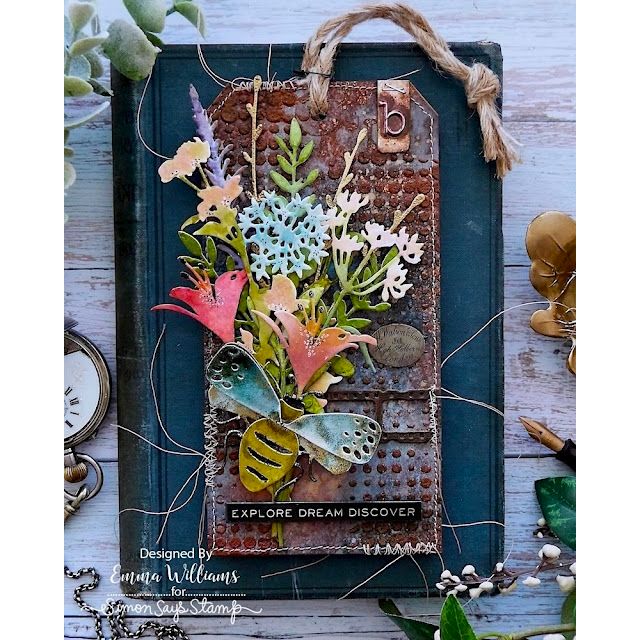 Tim Holtz Sizzix WILDFLOWER STEMS 1 Thinlits Die 664163 explore dream discover