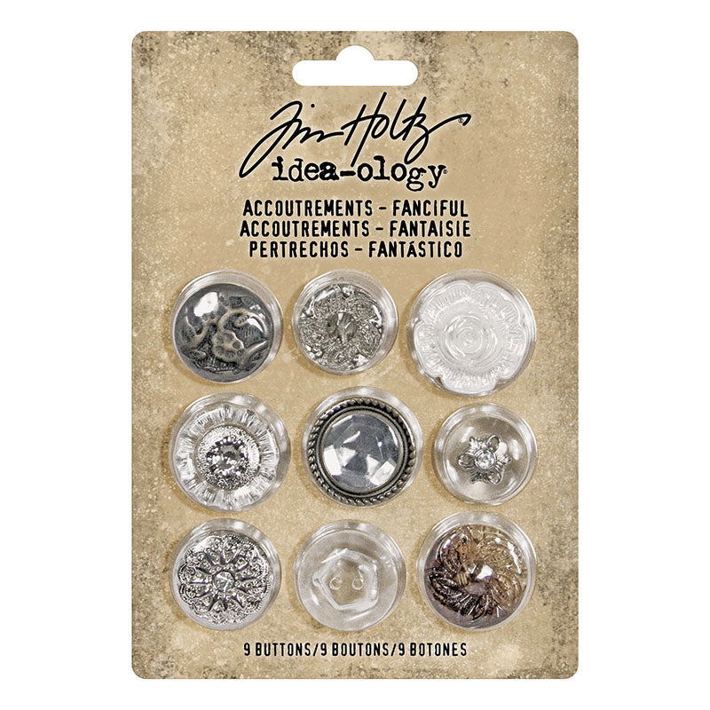 *Tim Holtz idea-ology FANCIFUL BUTTONS Accoutrements th92873