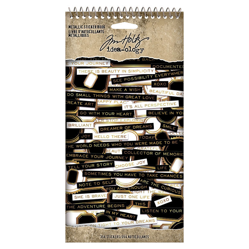 Tim Holtz idea-ology METALLIC Sticker Book th94134