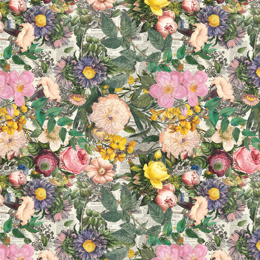 Tim Holtz idea-ology Multi 8 x 8 Palette Paper Collection th94480 floral