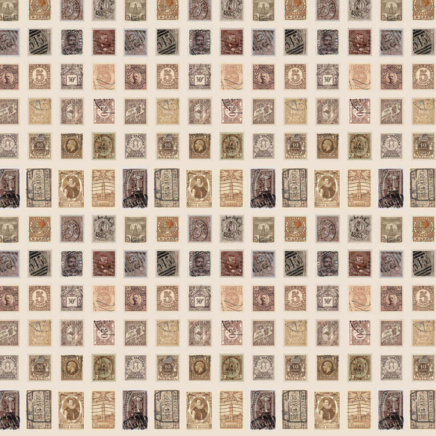 Tim Holtz idea-ology Neutral 12 x 12 Palette Paper Collection th94459 postage