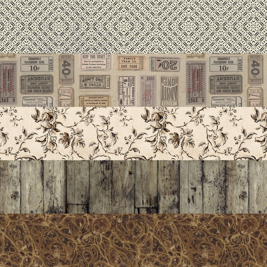 Tim Holtz idea-ology Neutral 12 x 12 Palette Paper Collection th94459 sample 1