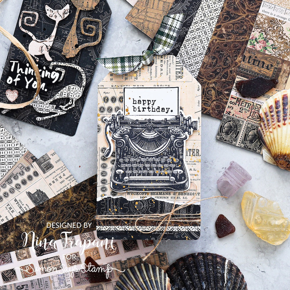 Tim Holtz idea-ology Neutral 8 x 8 Palette Paper Collection th94473 happy
