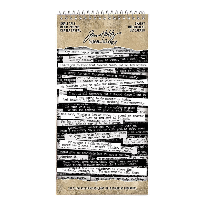 Tim Holtz idea-ology SNARKY Small Talk Stickers th93704