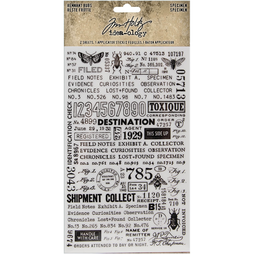 Tim Holtz idea-ology SPECIMEN Remnant Rubs th94047
