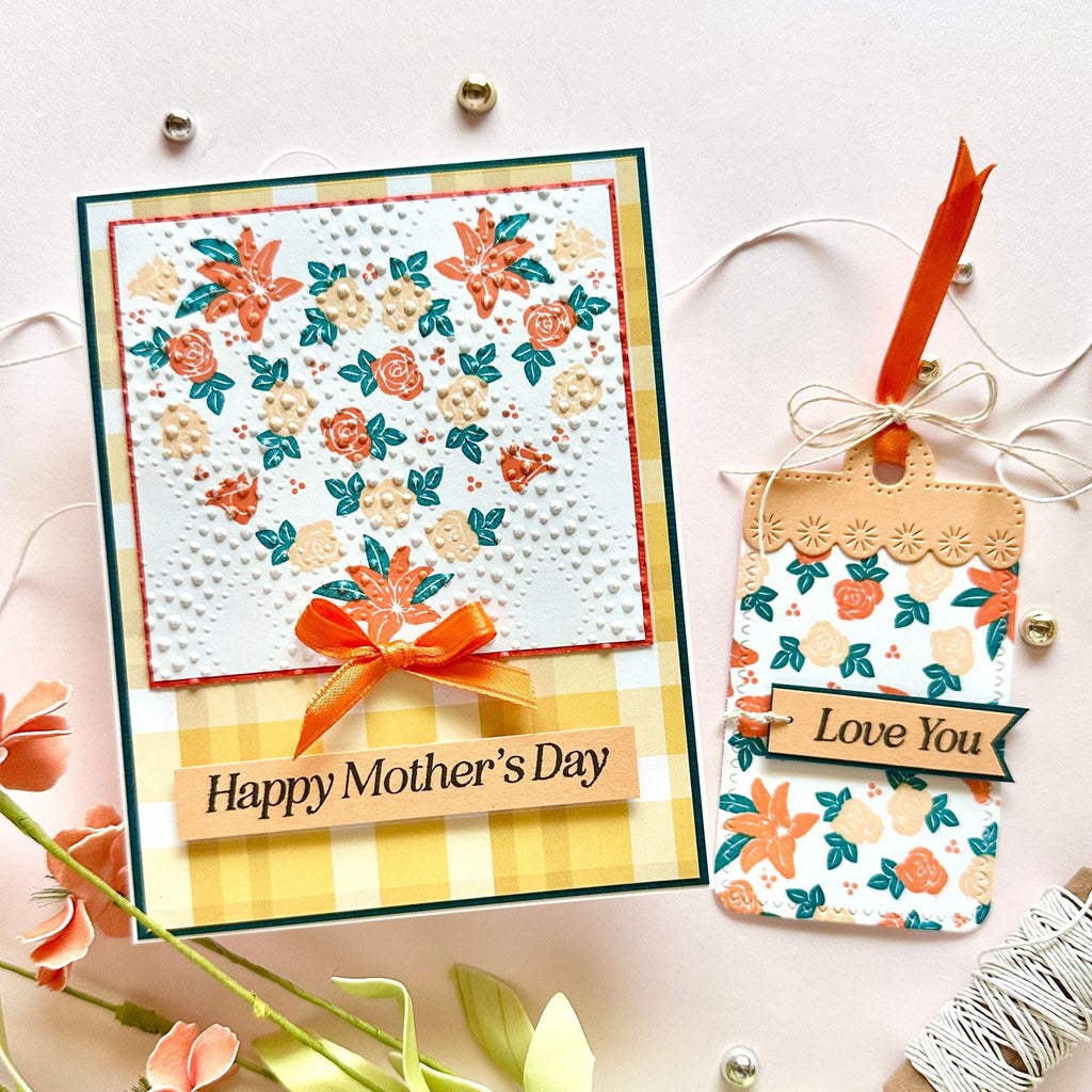 Simon Says Stamps and Dies Timeless Blossoms set971tb You Are My Favorite Mother's Day Card and Tag