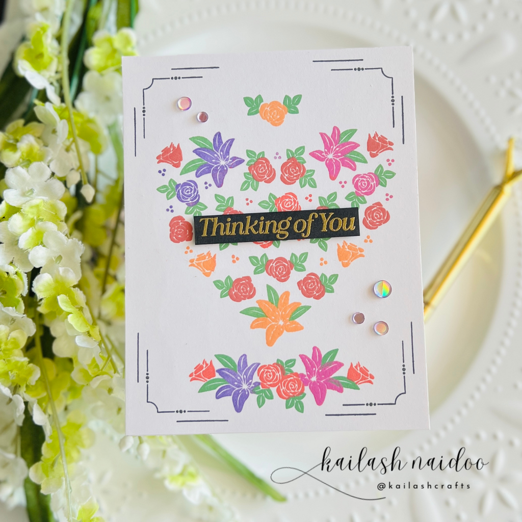 Simon Says Stamps and Dies Timeless Blossoms set971tb You Are My Favorite Thinking of You Card