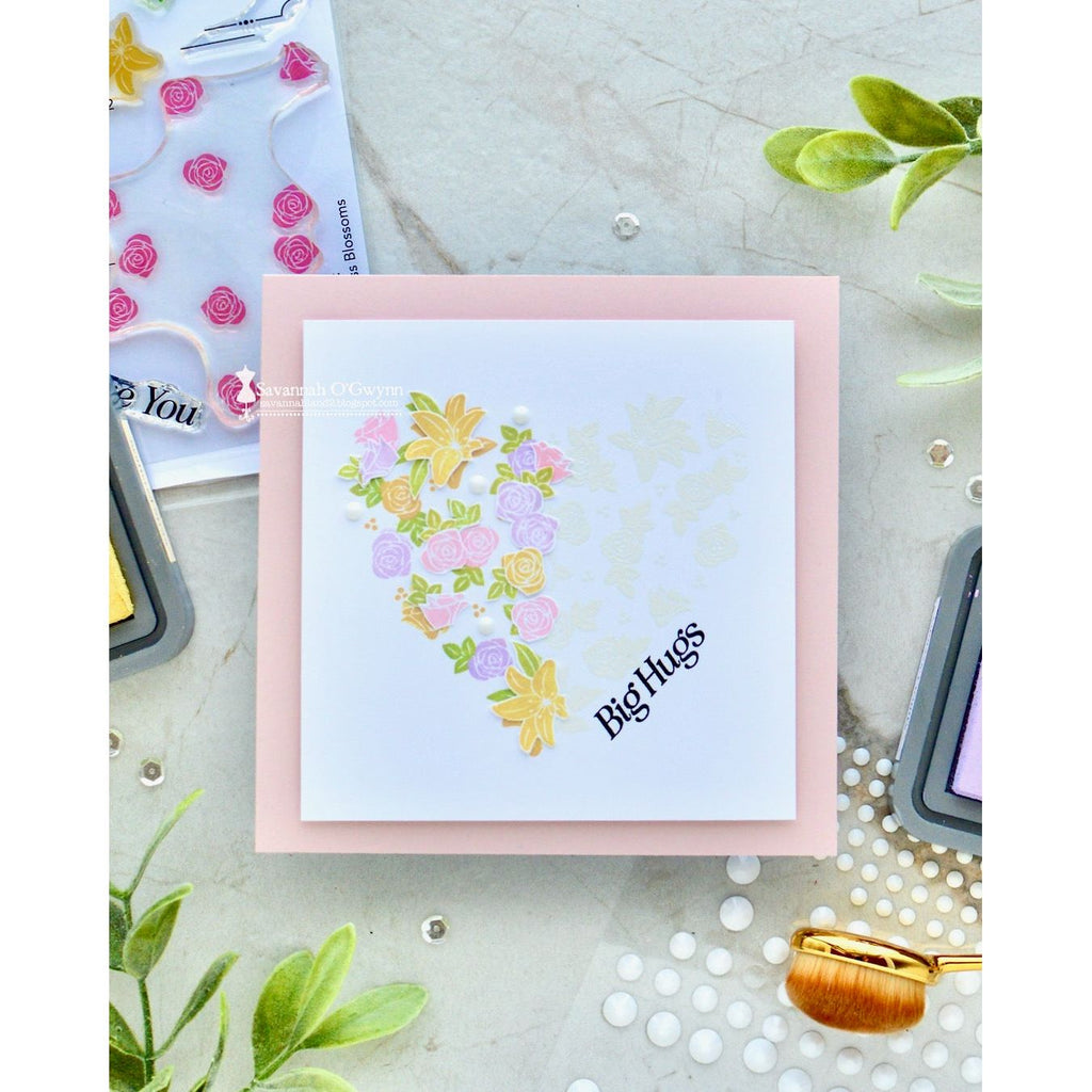 Simon Says Stamps and Dies Timeless Blossoms set971tb You Are My Favorite Hugs Card