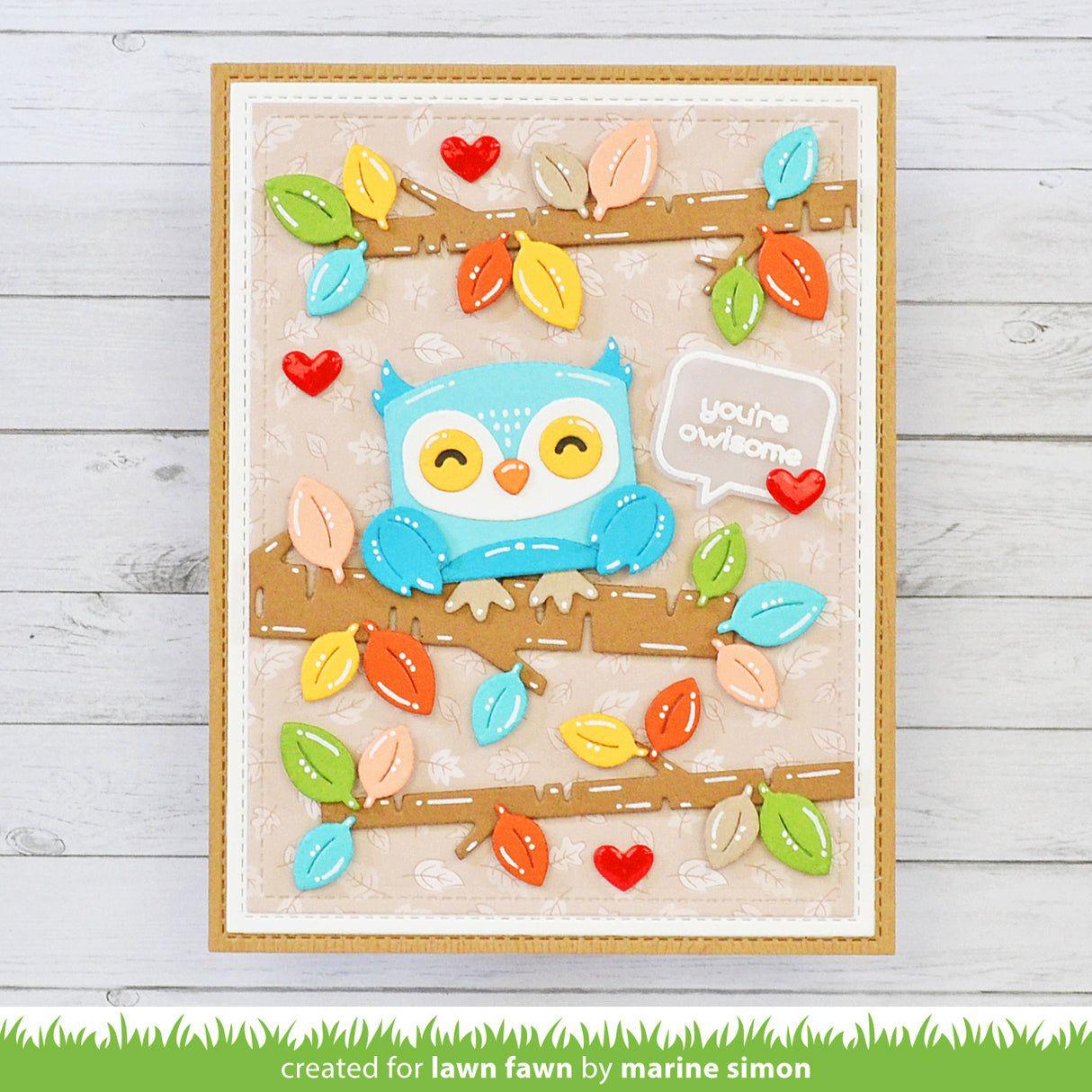 Lawn Fawn Tiny Gift Box Owl and Penguin Add-On Dies lf3531 Owlsome