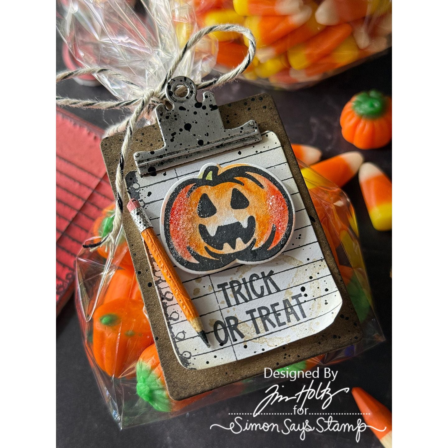Simon Says Stamp Tiny Frights Wafer Dies 468sss Halloween Treat Bag Tag