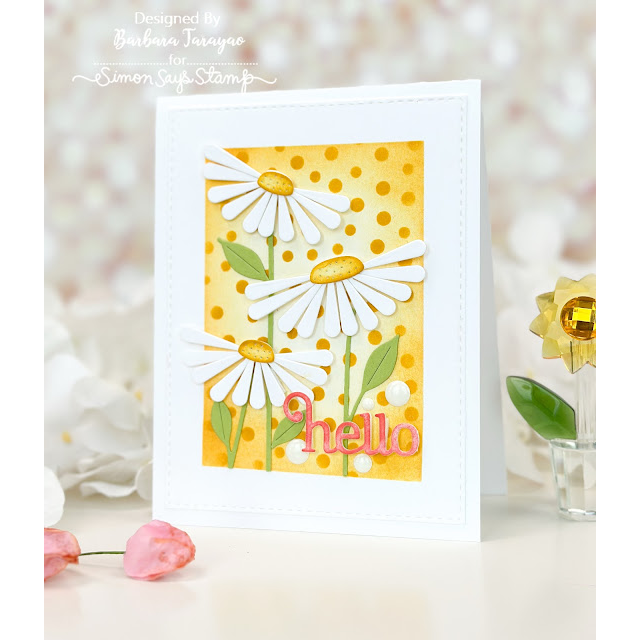 Simon Says Stamp Tilted Daisies Wafer Dies s1016 Friend Like You Hello Card | color-code:ALT07