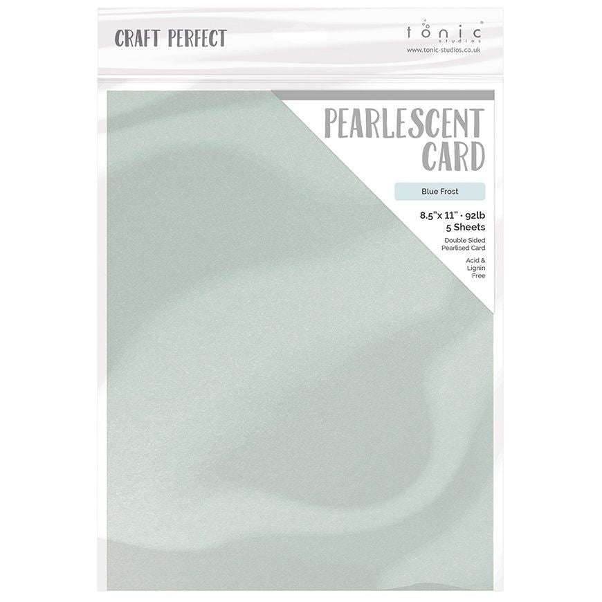 Tonic Blue Frost 8.5 x 11 Pearlescent Cardstock 9541e