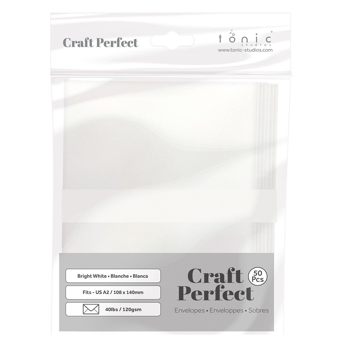 Tonic Craft Perfect US A2 White Envelopes 50 Pack 9257e