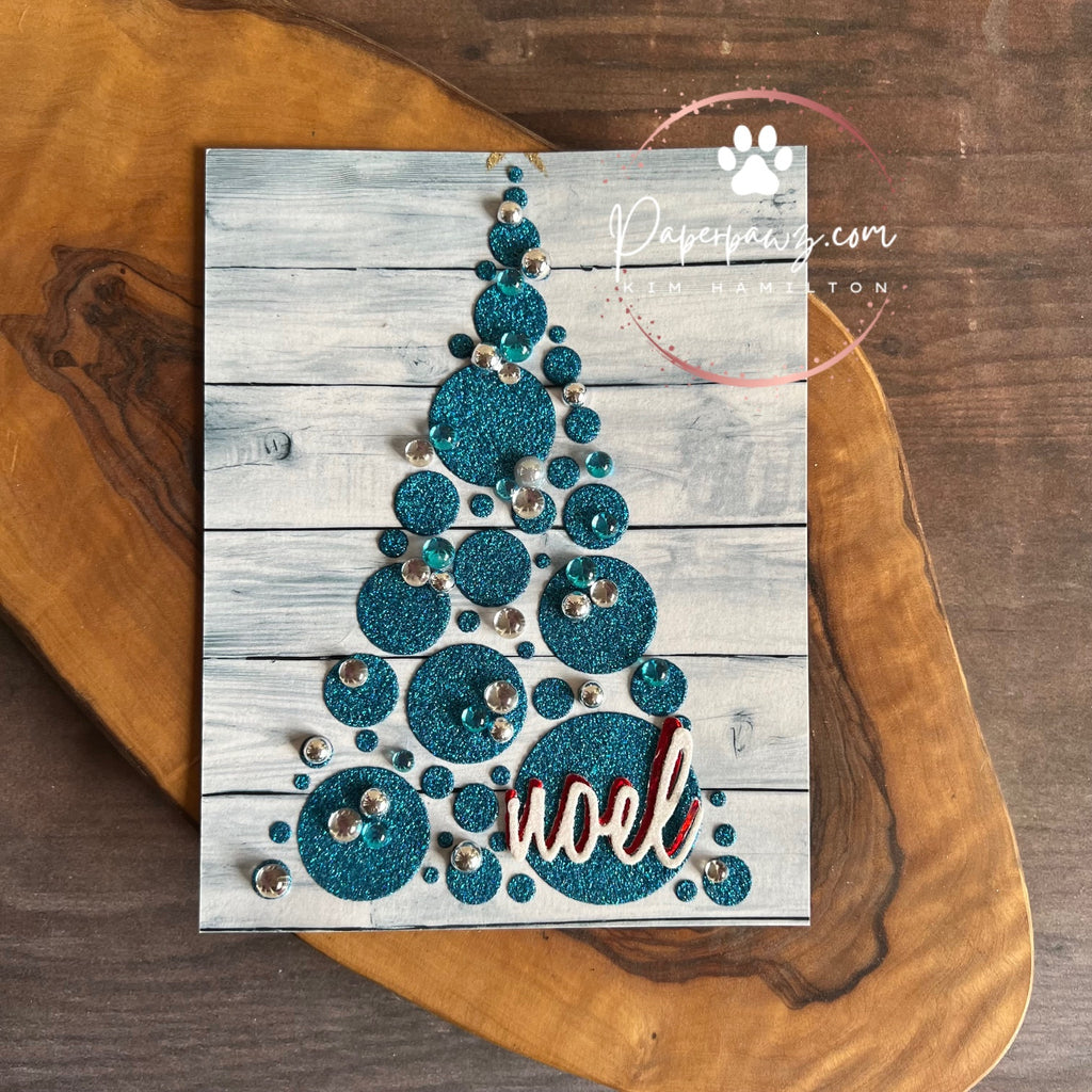 Tonic Ruby Ritz 8.5 x 11 Glitter Cardstock 9964e Modern Christmas Tree | color-code:ALT01