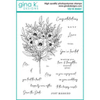 Gina K Designs Toss the Bouquet Clear Stamps hs52