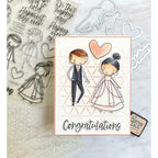 Simon Says Stamp To the Happy Couple Images Wafer Dies 1071sdc Celebrate Wedding Card | color-code:ALT05