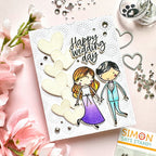 Simon Says Stamp To the Happy Couple Greetings Wafer Dies 1080sdc Celebrate Wedding Card