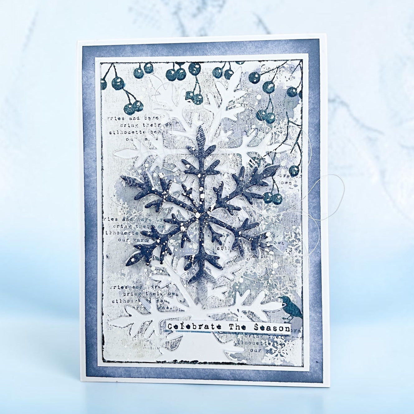 Tracy Evans Boutique Designs Snowflake Die di10 celebrate the season card