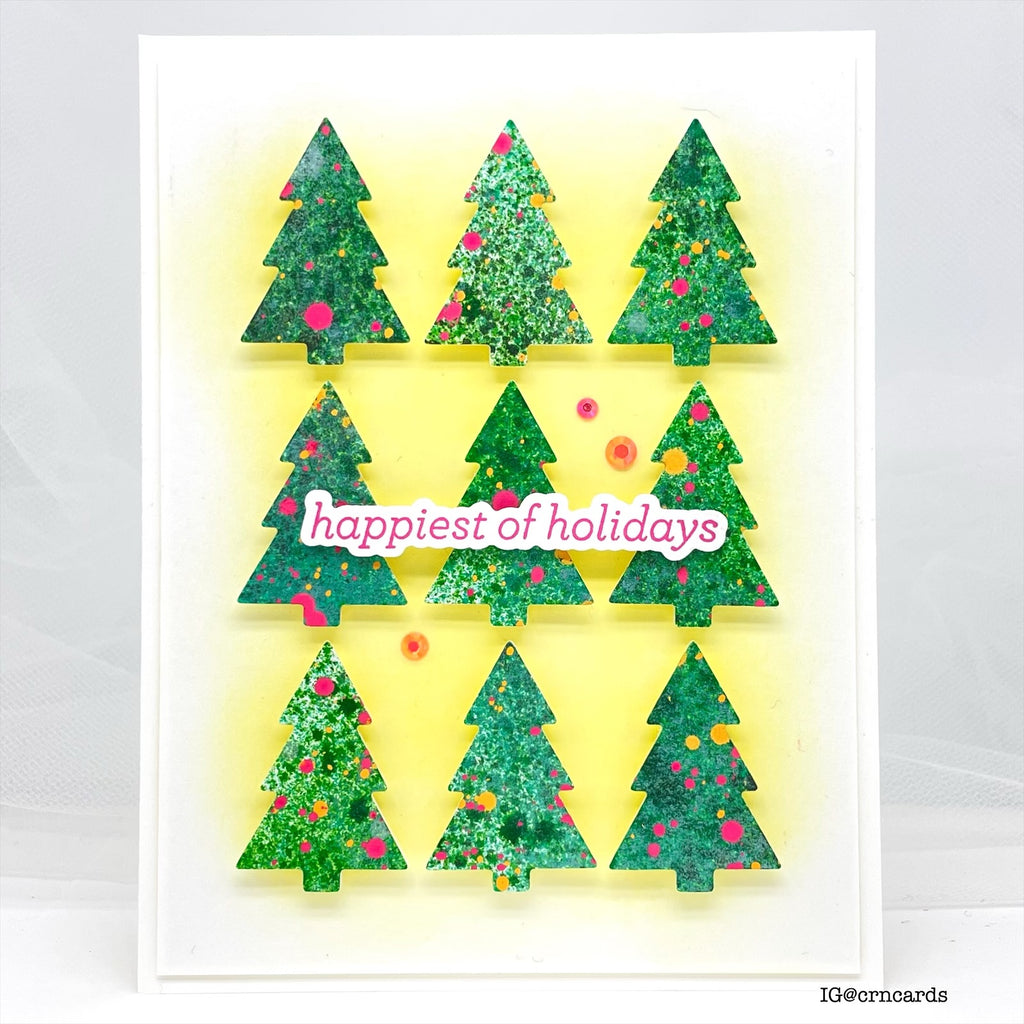 CZ Design Clear Stamps Tree Plate Greetings cz68c And Everything Nice Holiday Card