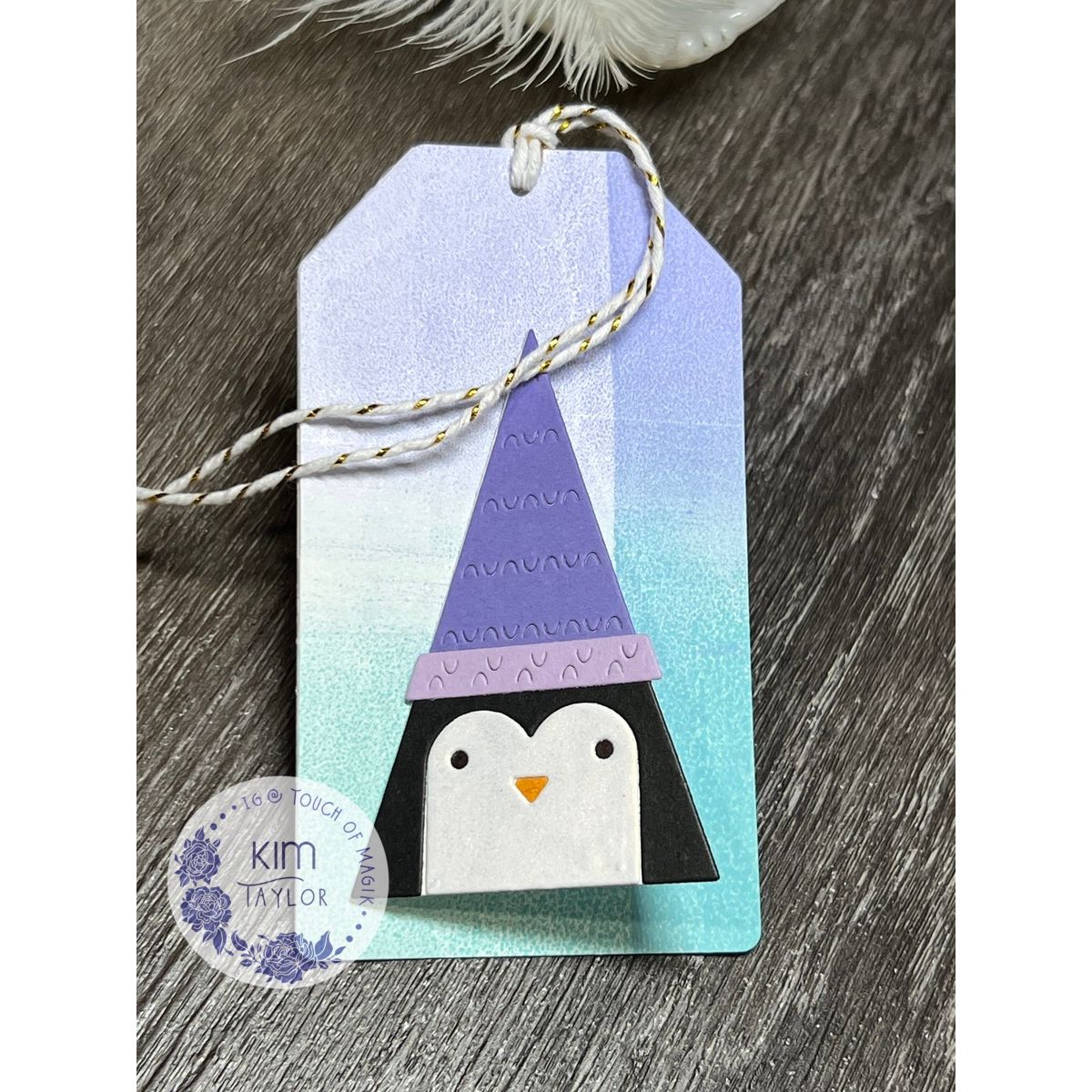Simon Says Stamp Triangle Penguin Wafer Die s1057 And Everything Nice Christmas Tag 