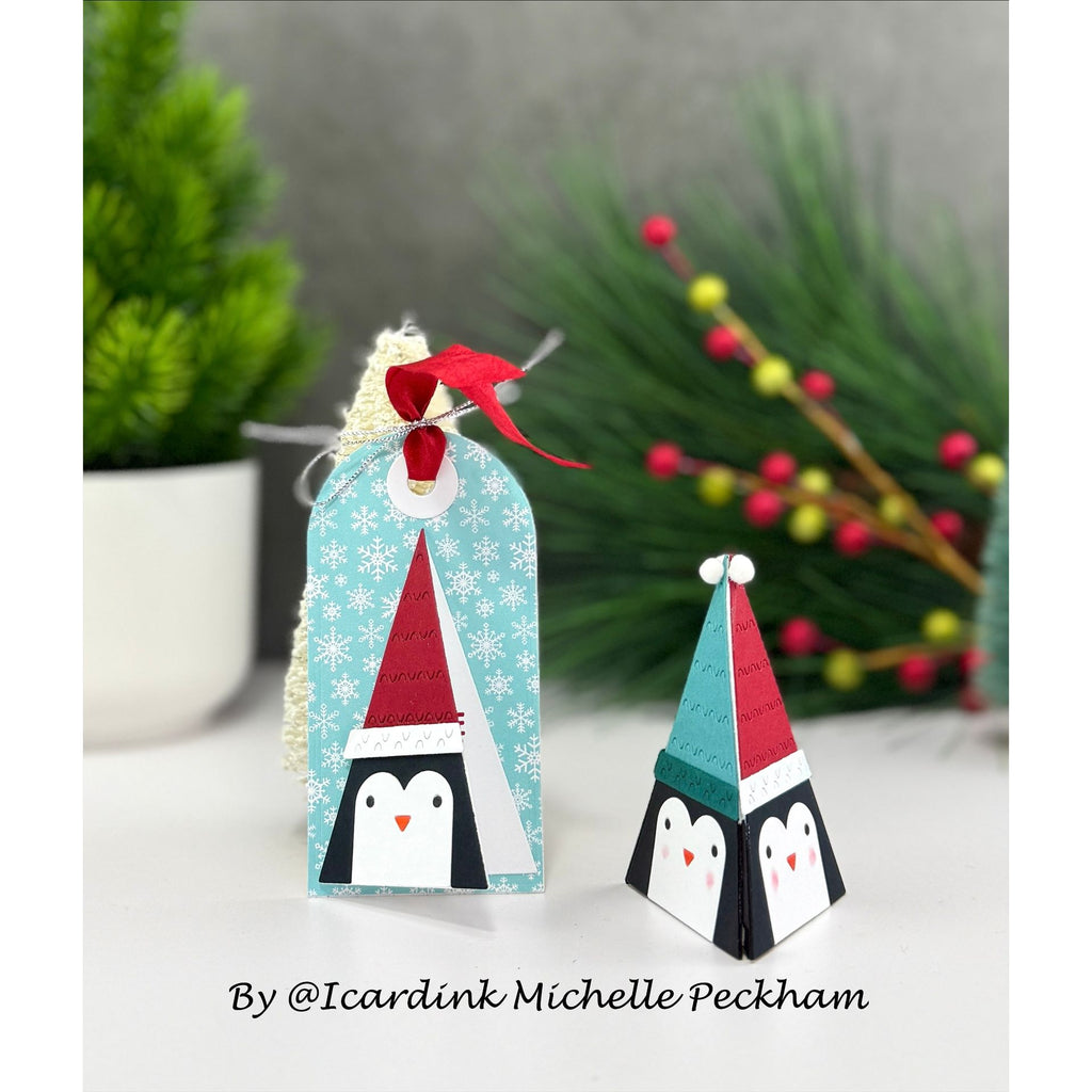Simon Says Stamp Triangle Penguin Bundle set1106tp And Everything Nice Christmas Tags