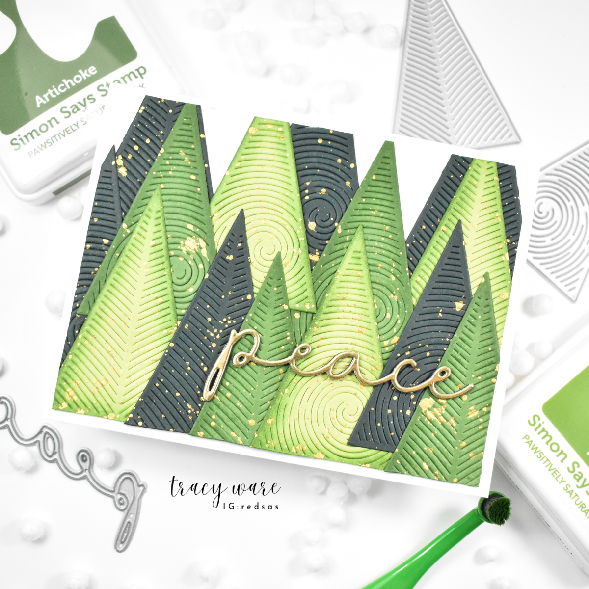 Simon Says Stamp Triangle Whirl Trees Bundle set1108tw And Everything Nice Christmas Card | color-code:ALT01